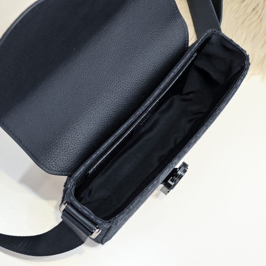 Fake Dior Saddle Messenger Bag Oblique Black - Image 4