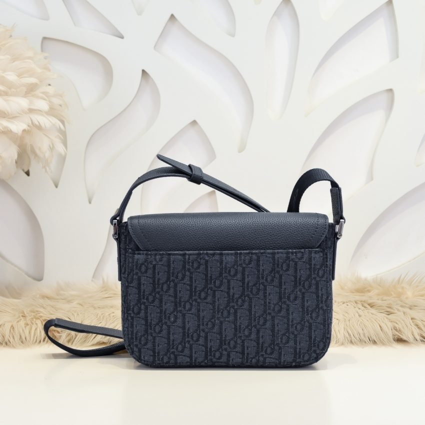 Fake Dior Saddle Messenger Bag Oblique Black - Image 8