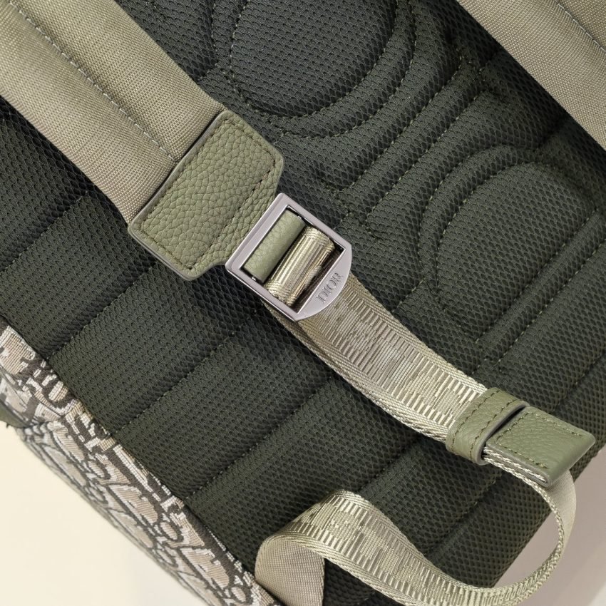 Fake Dior Rider Backpack Khaki Dior Oblique Jacquard - Image 3