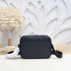 Alternative view of Fake Dior Rider Zipped Messenger Bag Black