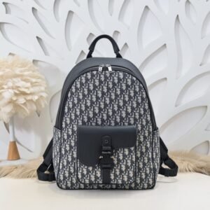 Fake Dior Saddle Zip Backpack