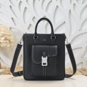 Fake Dior Saddle Shopping Tote Black
