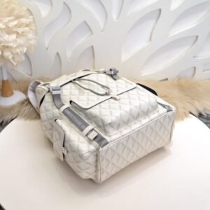 Alternative view of Fake Dior Hit The Road Backpack White Diamond