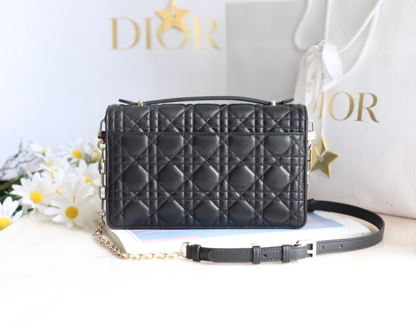 Fake My Dior Top Handle Bag Black - Image 3
