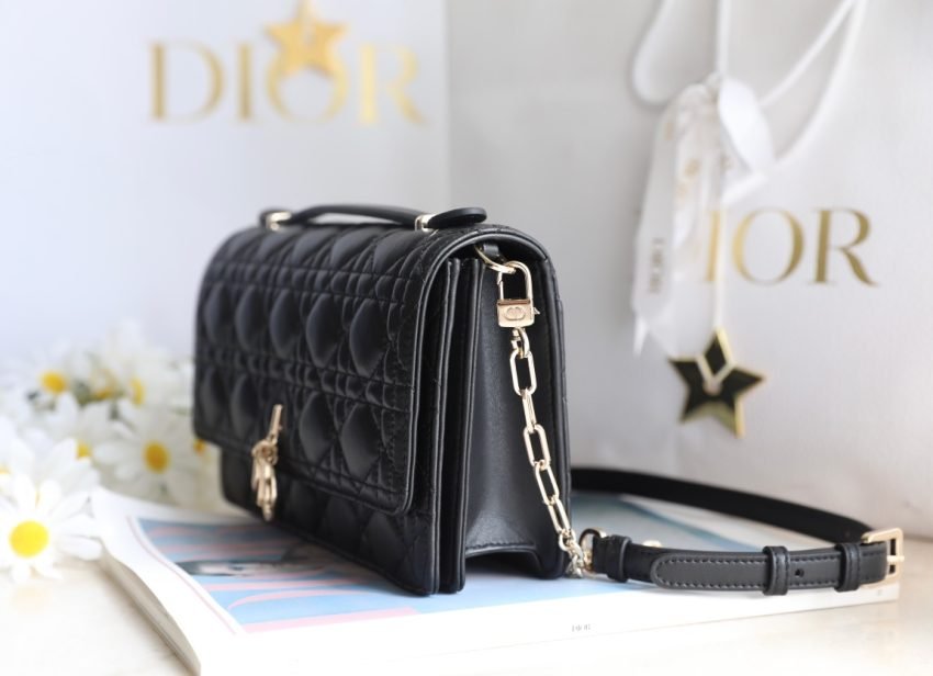 Fake My Dior Top Handle Bag Black - Image 4