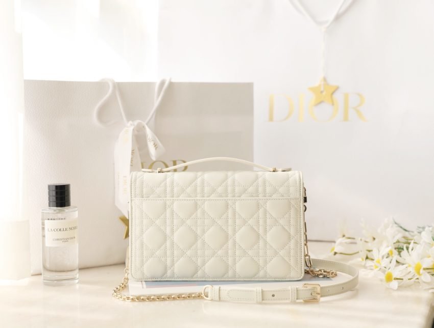 Fake My Dior Top Handle Bag White - Image 3