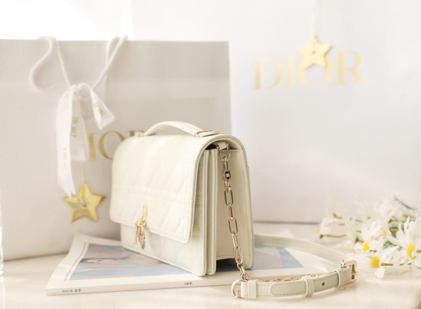 Fake My Dior Top Handle Bag White - Image 4