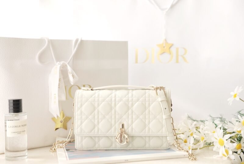 Fake My Dior Top Handle Bag White