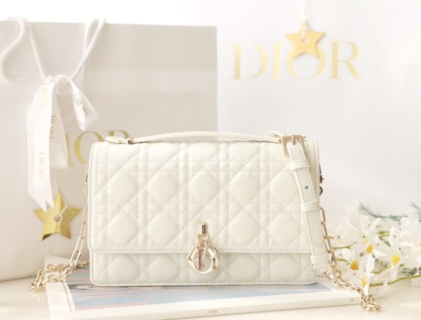 Fake My Dior Top Handle Bag White - Image 2