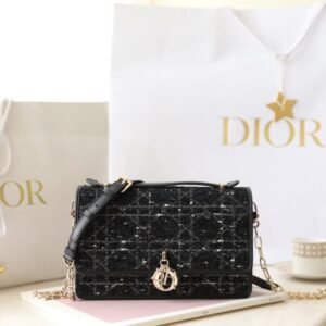 Replica My Dior Top Handle Bag Black Canvas
