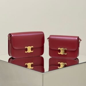 Fake Celine Triomphe Mini Bordeaux