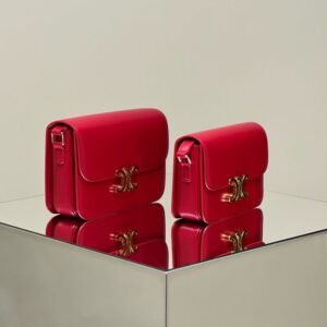 Alternative view of Fake Celine Triomphe Mini Red