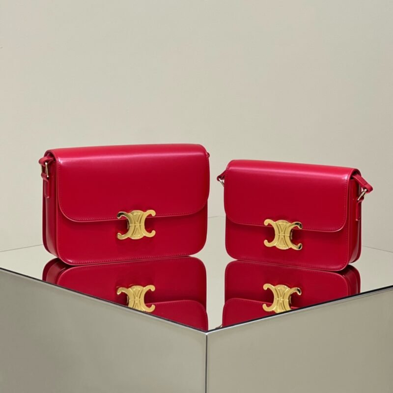 Fake Celine Triomphe Mini Red