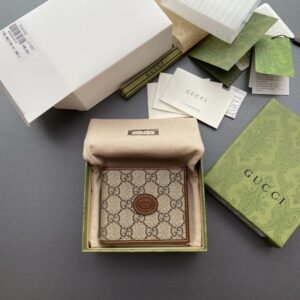 Fake Gucci Interlocking Wallet Brown