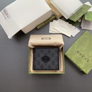 Fake Gucci Interlocking Wallet Black