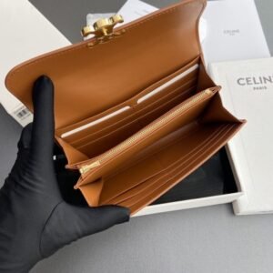 Alternative view of Celine Triumphe Long Wallet Brown