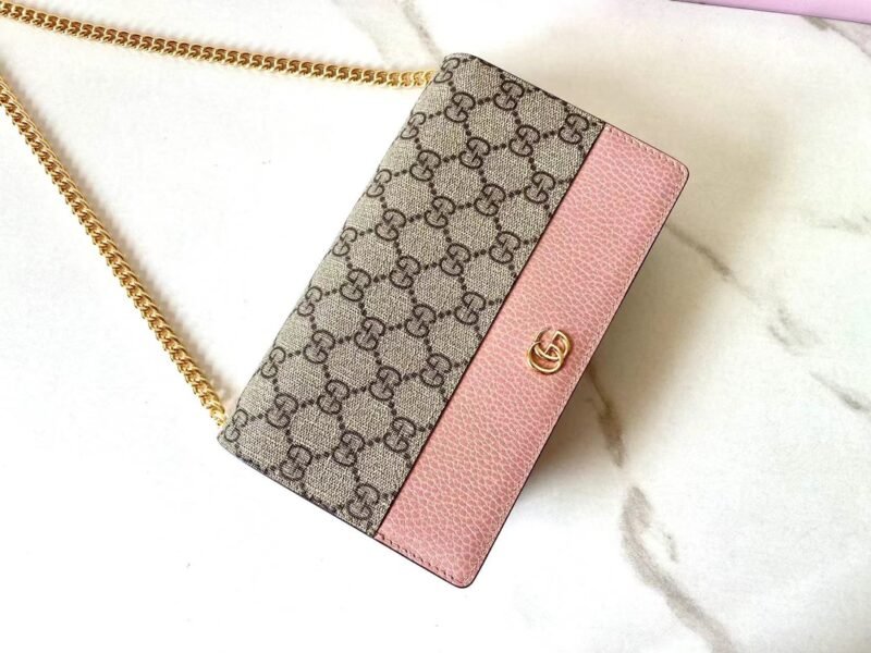 Replica Gucci GG Marmont Chain Bag Pink - Image 7