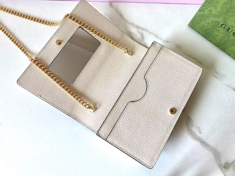 Replica Gucci GG Marmont Chain Bag White - Image 5