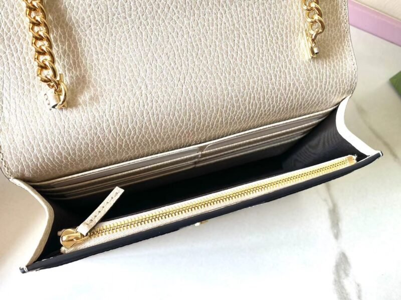 Replica Gucci GG Marmont Chain Bag White - Image 9