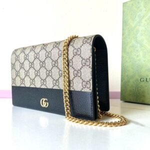 Alternative view of Fake Gucci GG Marmont Chain Bag Black