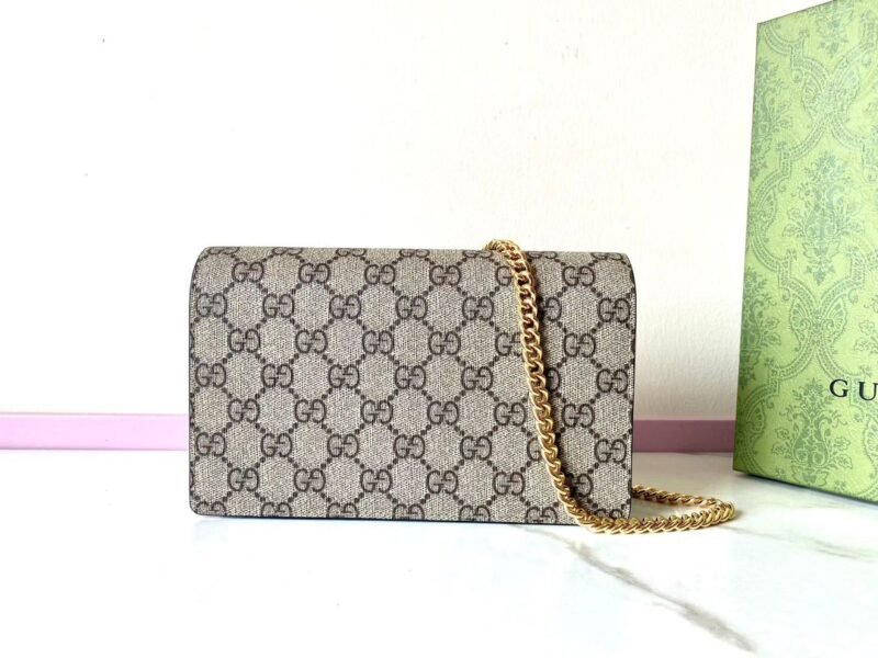 Replica Gucci GG Marmont Chain Bag White - Image 4