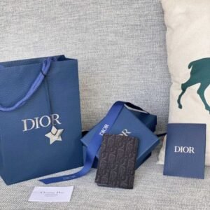 Alternative view of Replica Dior Bi Fold Card Holder Black