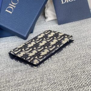 Alternative view of Replica Dior Bi Fold Card Holder Oblique White