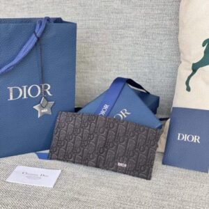 Alternative view of Replica Dior Jacquard Wallet Black