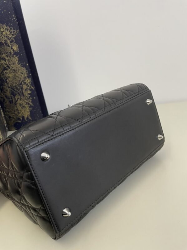 Replica Lady Dior Large Black Silver - Image 4