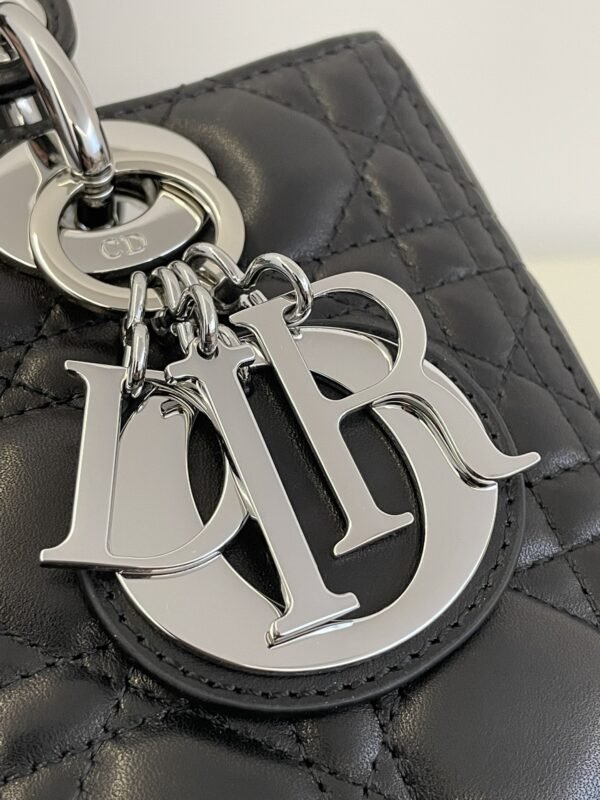 Replica Lady Dior Large Black Silver - Image 8