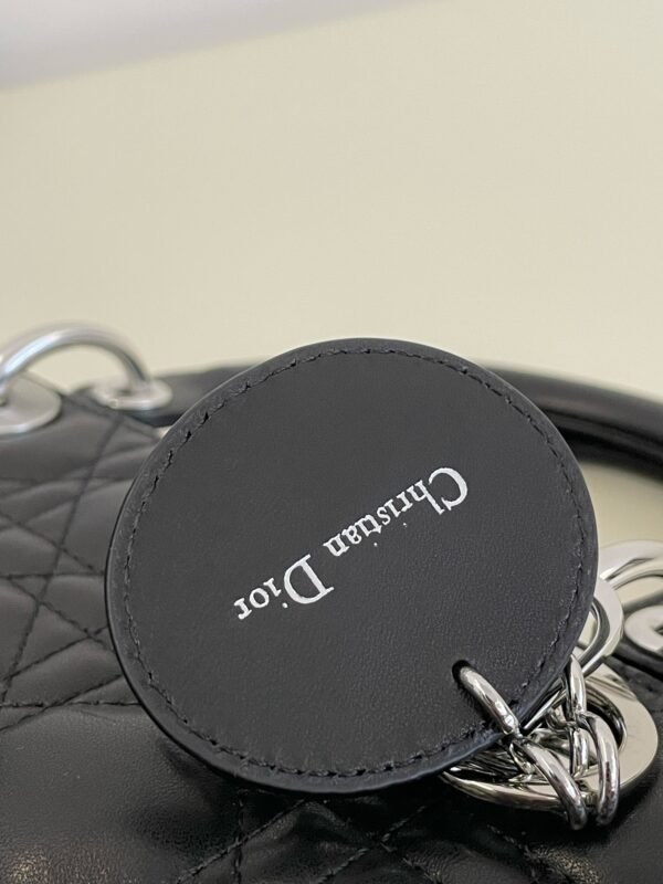 Replica Lady Dior Large Black Silver - Image 2