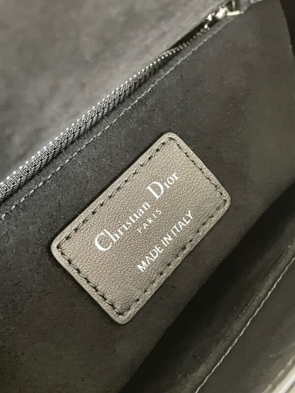 Replica Lady Dior Large Black Silver - Image 9