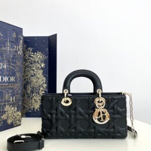 Fake Dior Lady D – Joy Large Bag Black New