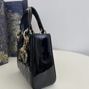 Alternative view of Replica Lady Dior Mini Black Patent