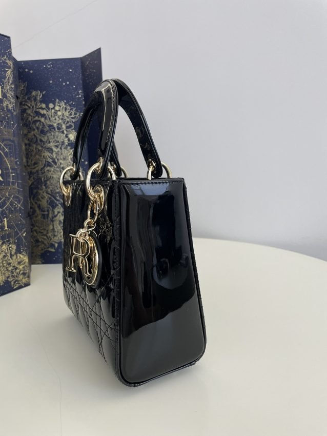 Replica Lady Dior Mini Black Patent - Image 2