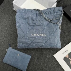 CHANEL 22 Medium Handbag Denim