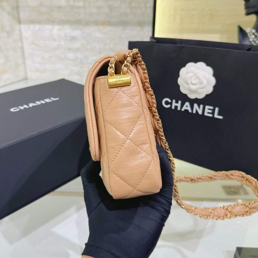 CHANEL 19 Mini Flap Caramel Bag - Image 2