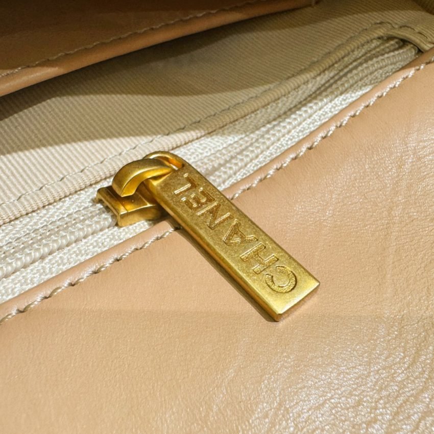 CHANEL 19 Mini Flap Caramel Bag - Image 9