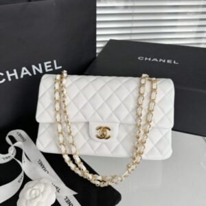 CHANEL Classic Flap 25cm White