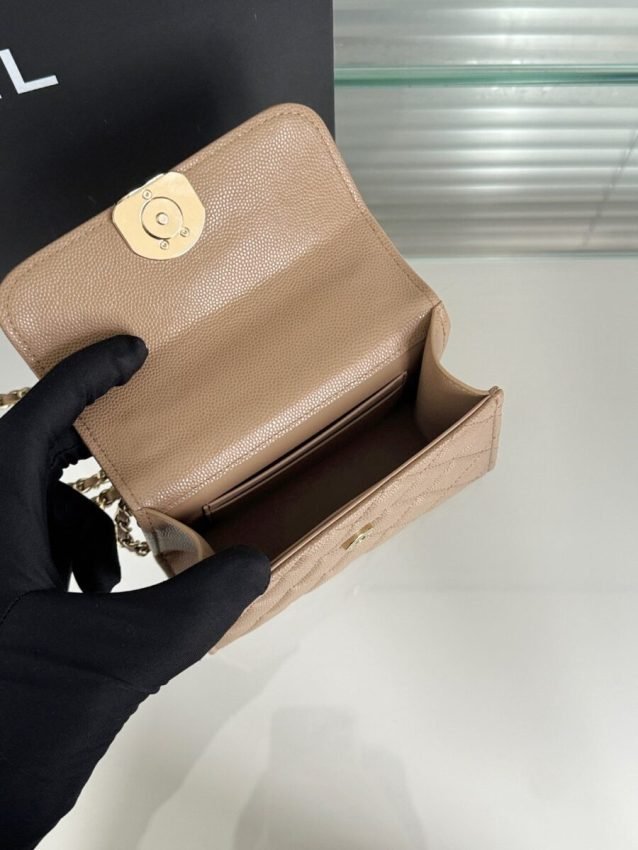 CHANEL 23P Kelly Handle Milk Tea - Image 8