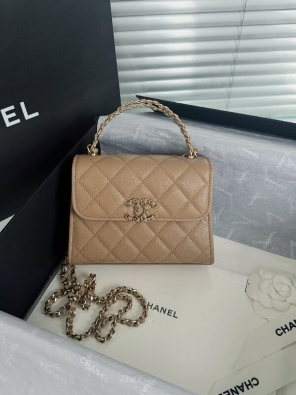 CHANEL 23P Kelly Handle Milk Tea