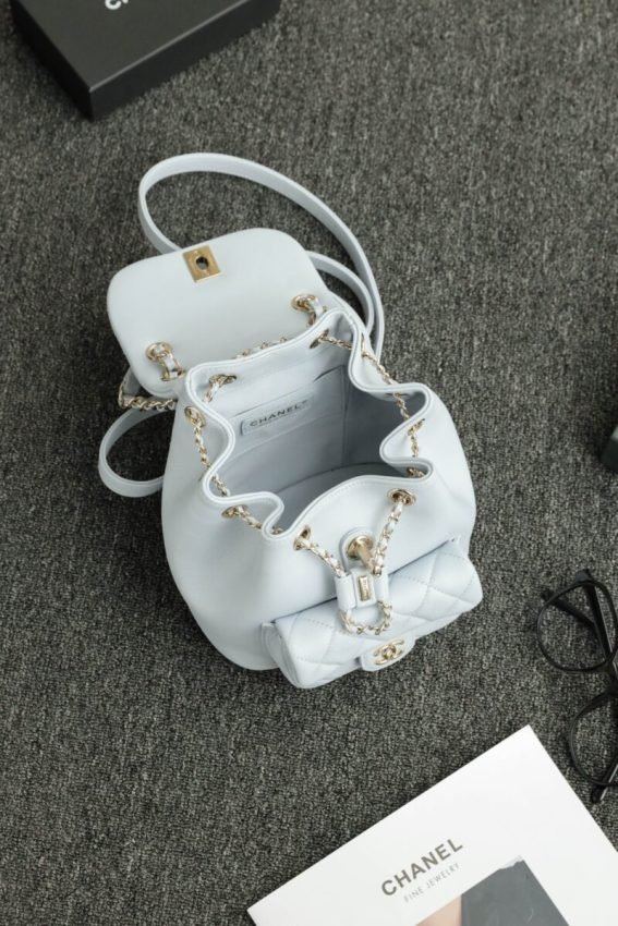 CHANEL 23A Backpack Small Light Blue - Image 2