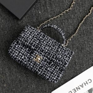 CHANEL 24p Tweed Black and White
