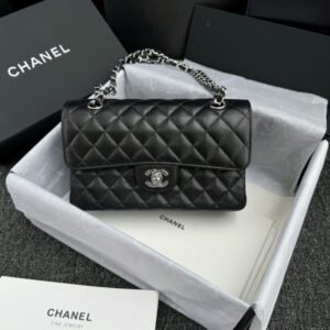 CHANEL Classic Flap 23cm Black Silver